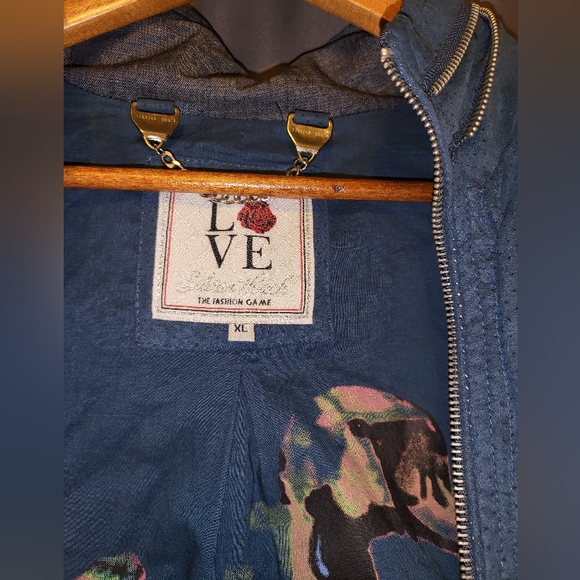 Blue Silvian Heach Bomber Jacket XL - Picture 3 of 4